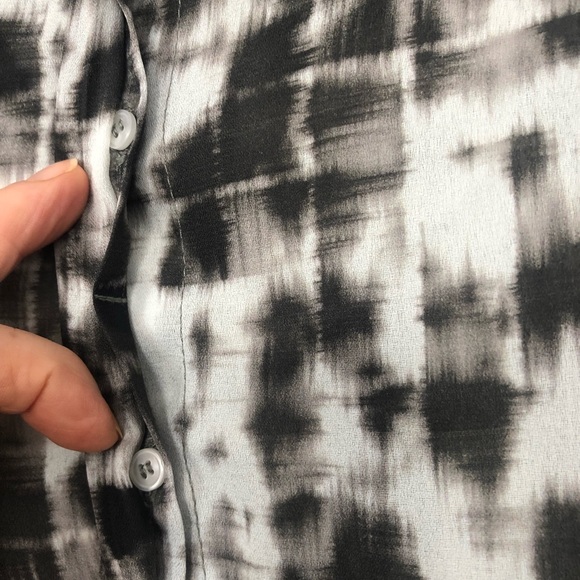 MNG Mango Collection Top Semi-sheer gray black size 2 - Picture 5 of 8